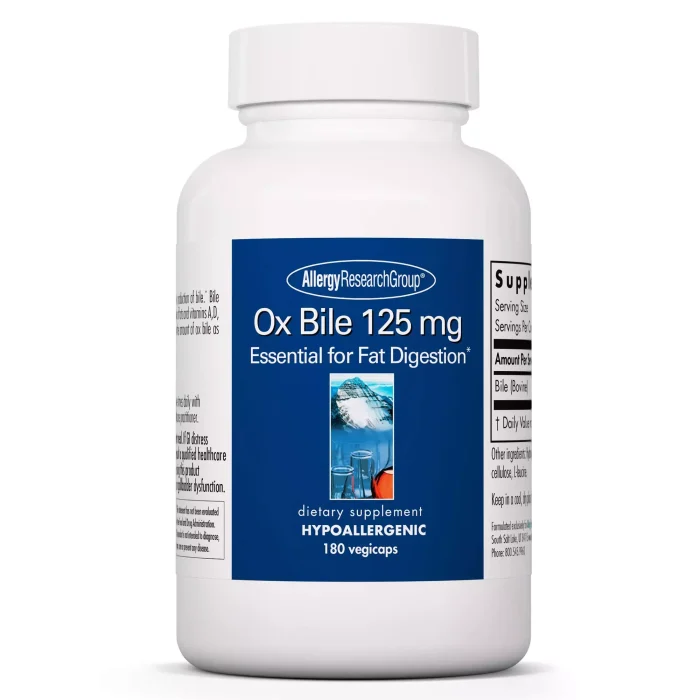 oxbile, theramineral, allergy research group, vitamins